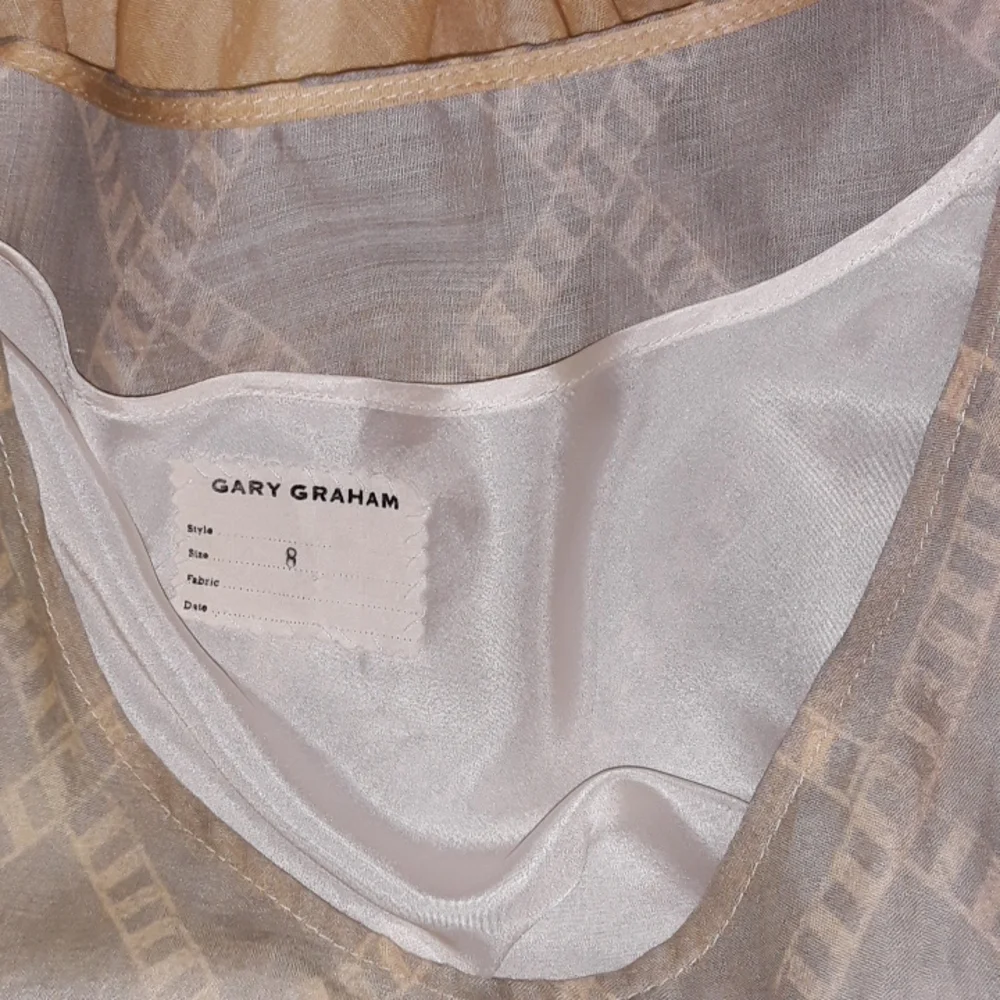 Gary graham raime tan/grey sleeveless oversized dress 8 - Picture 7 of 7